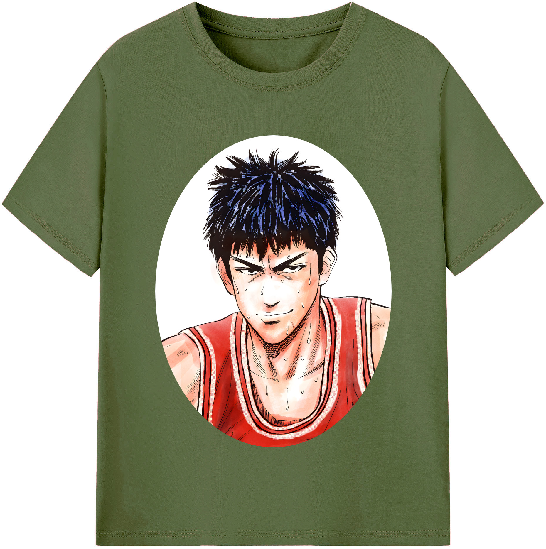 SLAM DUNK／スラムダンク 綿100％半袖Tシャツ（フロントプリント）